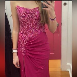 Elegant Pink Evening Gown